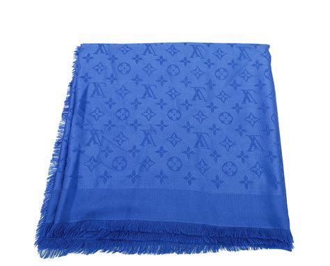 louis vuitton shawl electric blue|Louis Vuitton monogram shawl.